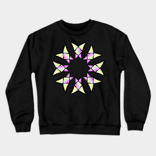 Yellow and pink star Crewneck Sweatshirt